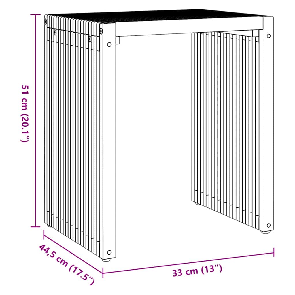 vidaXL Κουμπωτό σετ Πλευρικών Τραπεζιών 3 pcs Καφέ 33 x 44.5 x 51 εκ