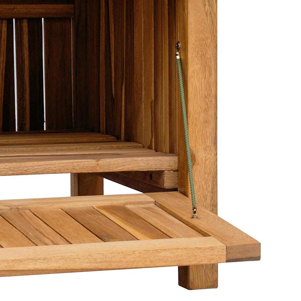 vidaXL Πάγκος Αποθήκευσης Κήπου Καφέ 114 x 60 x 90 εκ Μασίφ ξύλο teak