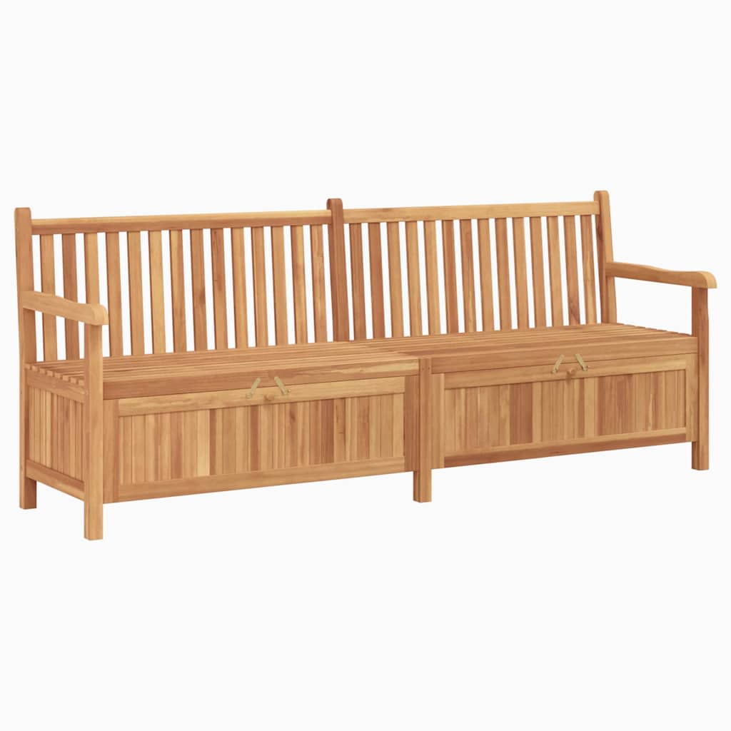 vidaXL Πάγκος Αποθήκευσης Κήπου Καφέ 228 x 60 x 90 εκ Μασίφ ξύλο teak