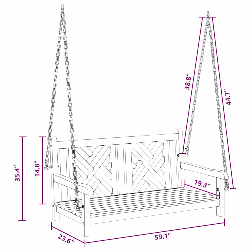 vidaXL Πάγκος Κούνια Άλλο Καφέ 114 x 60 x 64 cm Μασίφ ξύλο teak