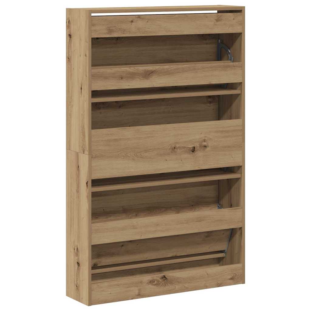 vidaXL Ντουλάπα Παπουτσιών με πόρτα artisan δρυς 80 x 21 x 125.5 cm