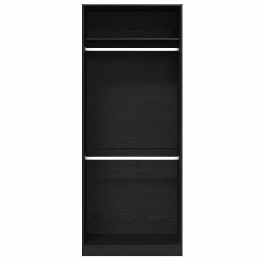 vidaXL Ντουλάπι Μαύρη δρυς 80 x 50 x 200 εκ. Επεξεργασμένο ξύλο