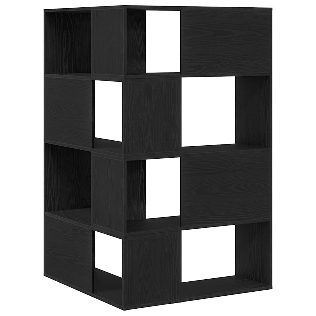 vidaXL Βιβλιοθήκη Μαύρη δρυς 140 x 30 x 140 εκ Επεξεργασμένο ξύλο