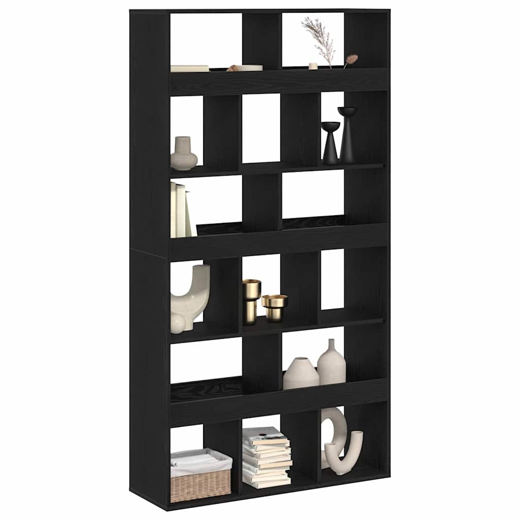 vidaXL Βιβλιοθήκη Μαύρη δρυς 100 x 33 x 187.5 εκ. Επεξεργασμένο ξύλο