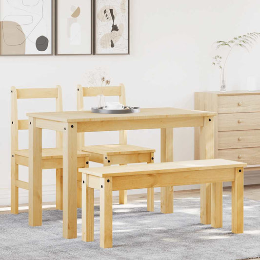 vidaXL Σετ Τραπεζαρίας 4 Τεμαχίων Panama από Μασίφ Ξύλο Πεύκου