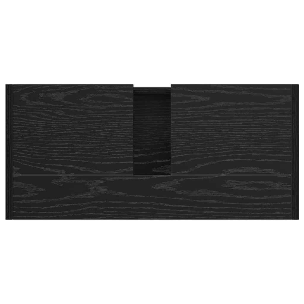 vidaXL Ντουλάπα Νιπτήρα Μαύρη Οξυά 63 x 29 x 55 cm Επεξεργασμένο ξύλο