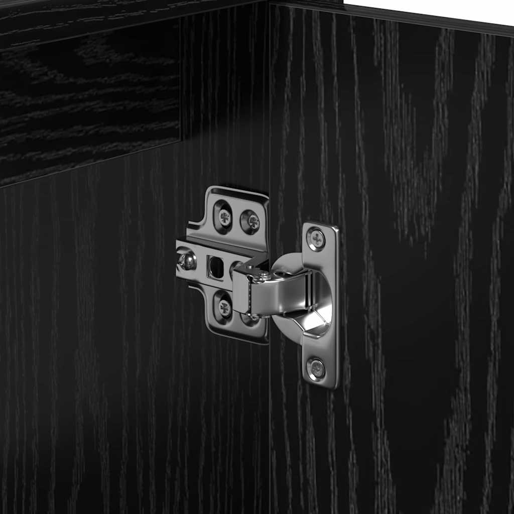 vidaXL Ντουλάπι Νιπτήρα Μαύρη Οξυά 63 x 29 x 55 cm Επεξεργασμένο ξύλο