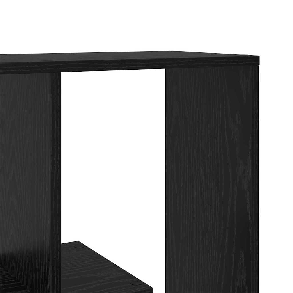 vidaXL Βιβλιοθήκη Μαύρη δρυς 67 x 25 x 161,5 εκ Επεξεργασμένο ξύλο