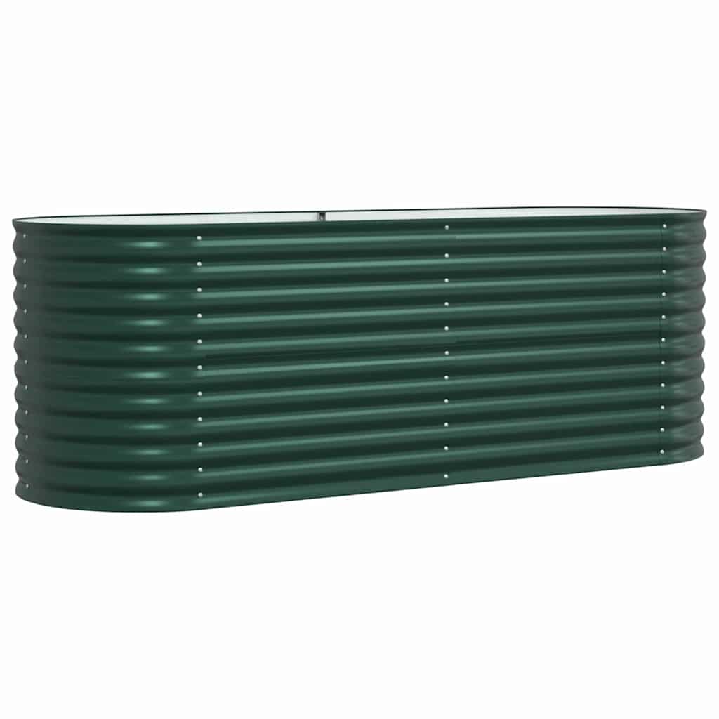 vidaXL Υπερυψωμένη Ζαρντινιέρα Πράσινο 240 x 80 x 81 cm Ατσάλι
