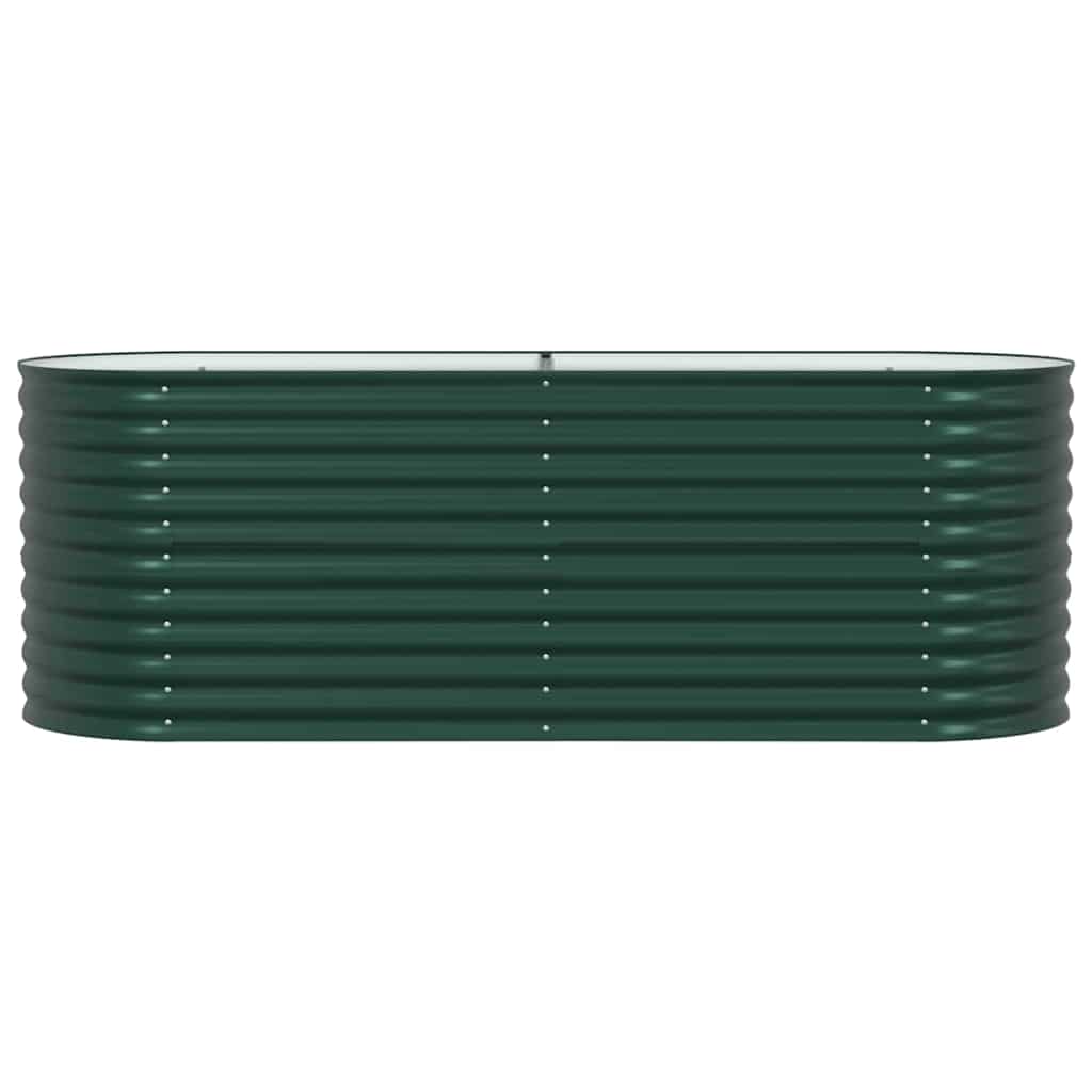 vidaXL Υπερυψωμένη Ζαρντινιέρα Πράσινο 240 x 80 x 81 cm Ατσάλι