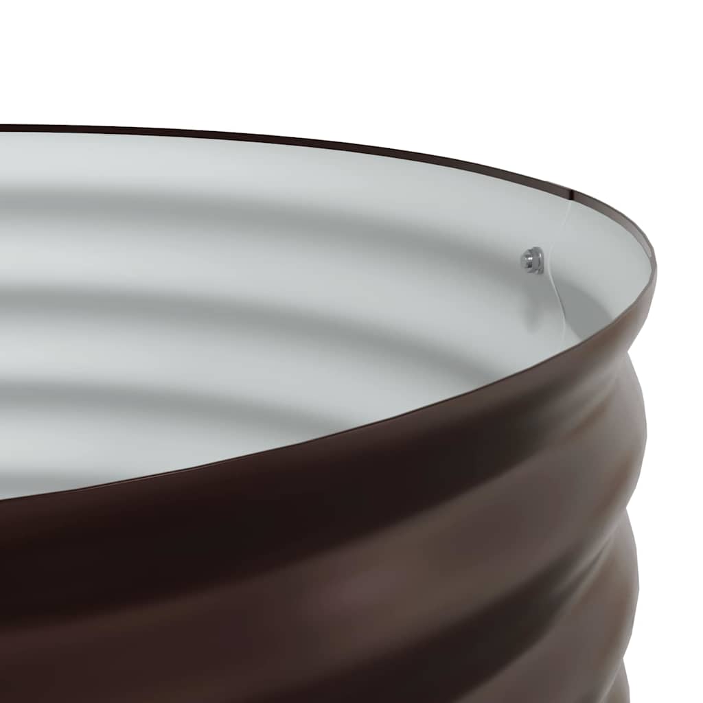 vidaXL Υπερυψωμένη Ζαρντινιέρα Καφέ 80 x 80 x 81 cm Ατσάλι