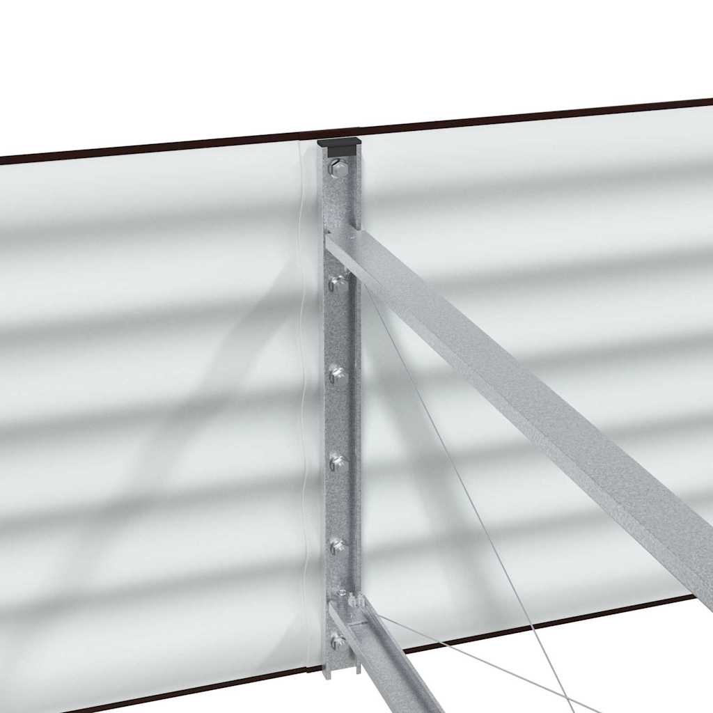 vidaXL Υπερυψωμένη Ζαρντινιέρα Καφέ 400 x 80 x 44 cm Ατσάλι