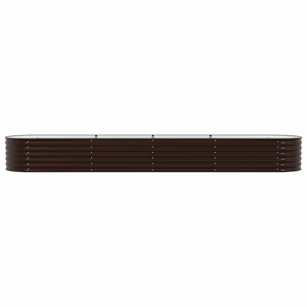 vidaXL Υπερυψωμένη Ζαρντινιέρα Καφέ 400 x 80 x 44 cm Ατσάλι