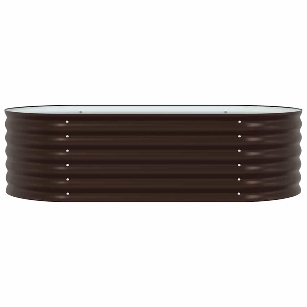 vidaXL Υπερυψωμένη Ζαρντινιέρα Καφέ 160 x 80 x 44 cm Ατσάλι