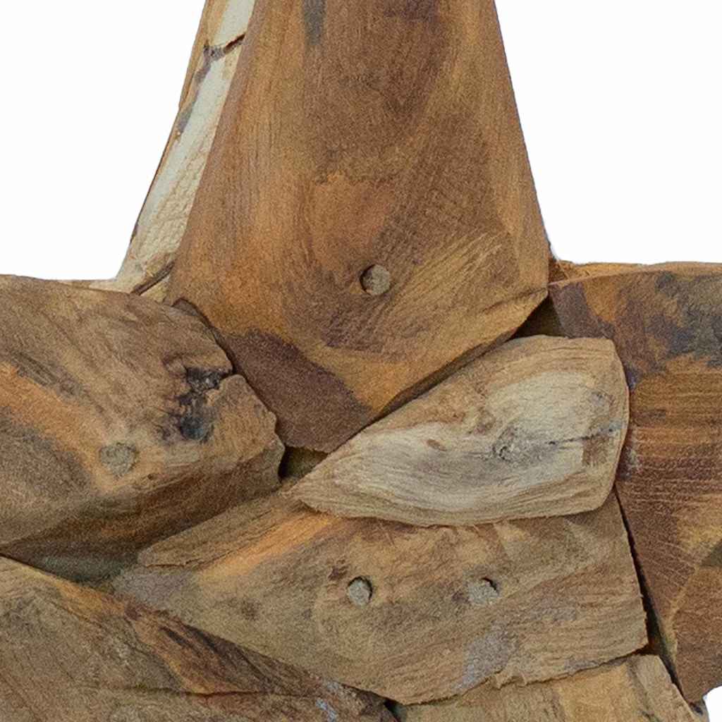 vidaXL Χριστουγεννιάτικο Αστέρι Καφέ 30 x 5 x 45 εκ. Στερεό Ξύλο Τίκ