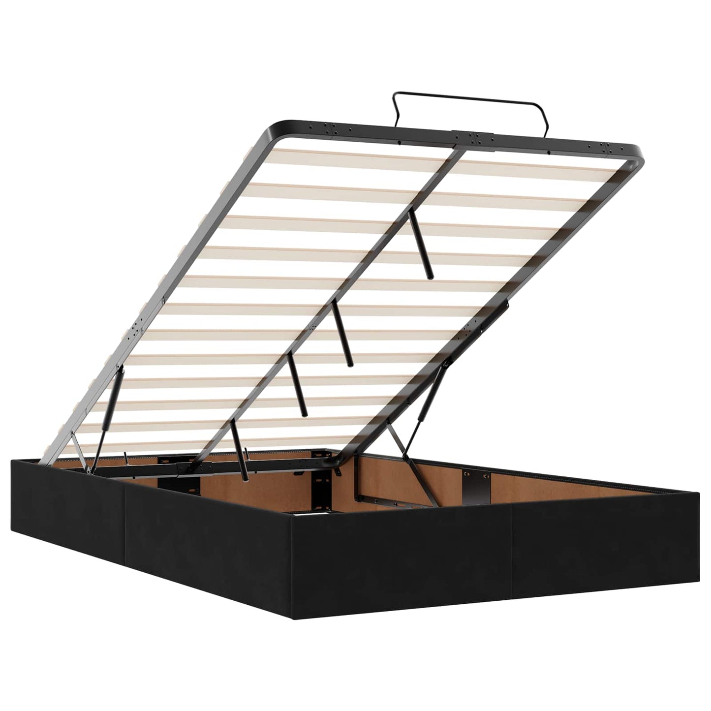 vidaXL Σκελετός κρεβατιού με στρώμα με στρώμα 2 pcs Μαύρο Βελούδο