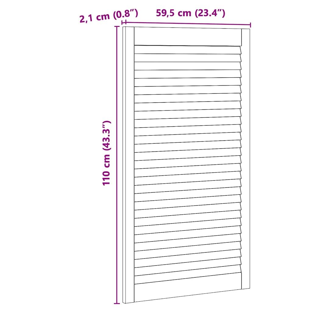 vidaXL Πόρτα Ντουλάπας Φυσικό 140.5 x 2.1 x 49.5 cm Μασίφ ξύλο πεύκου
