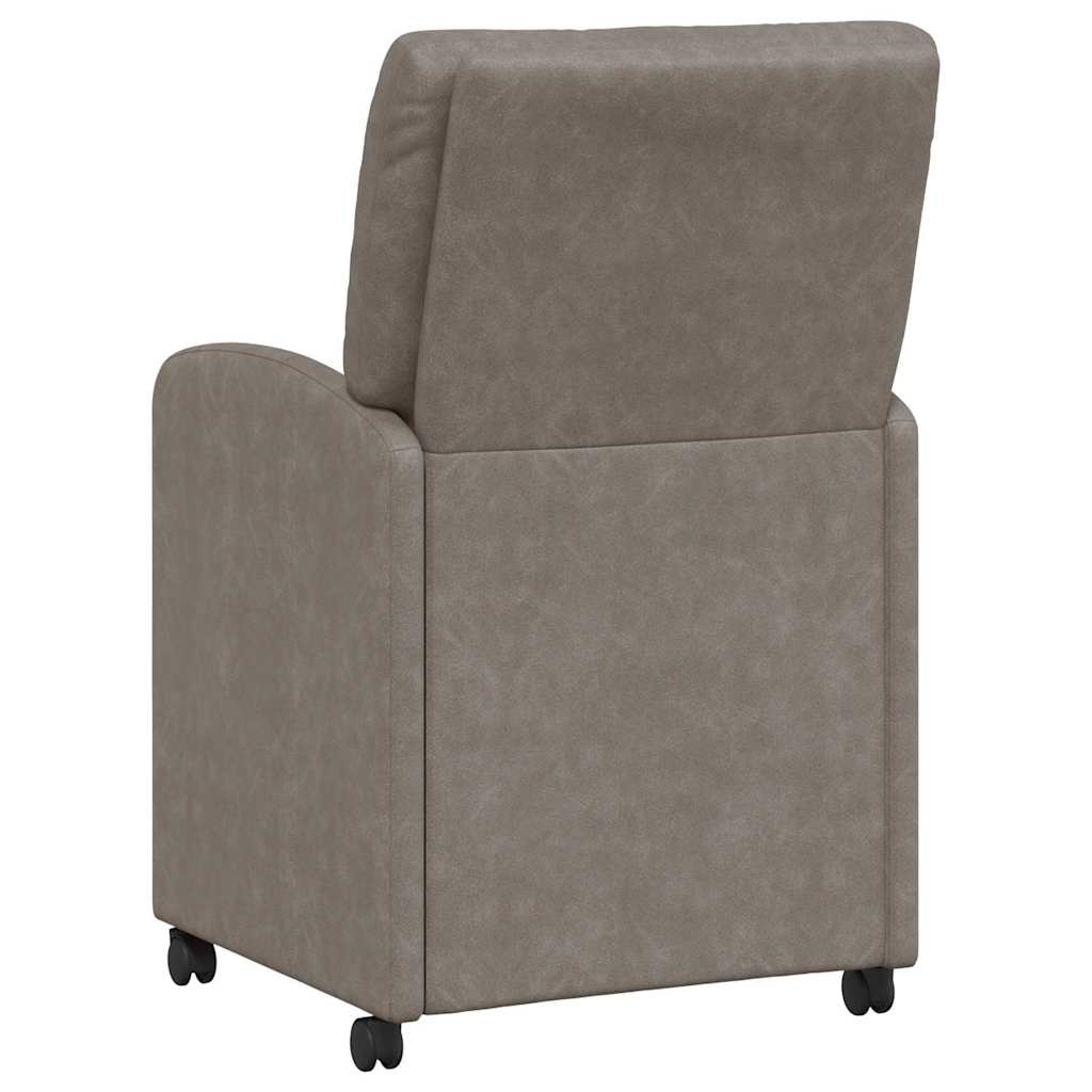 vidaXL Καρέκλες φαγητού 2 pcs Γκρι 57 x 67 x 95 εκ Τεχνητό δέρμα