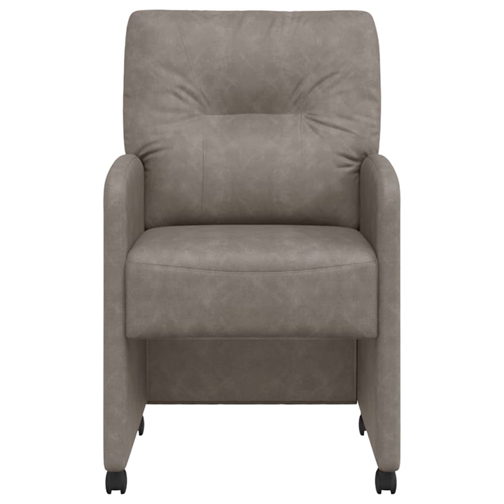 vidaXL Καρέκλες φαγητού 2 pcs Γκρι 57 x 67 x 95 εκ Τεχνητό δέρμα
