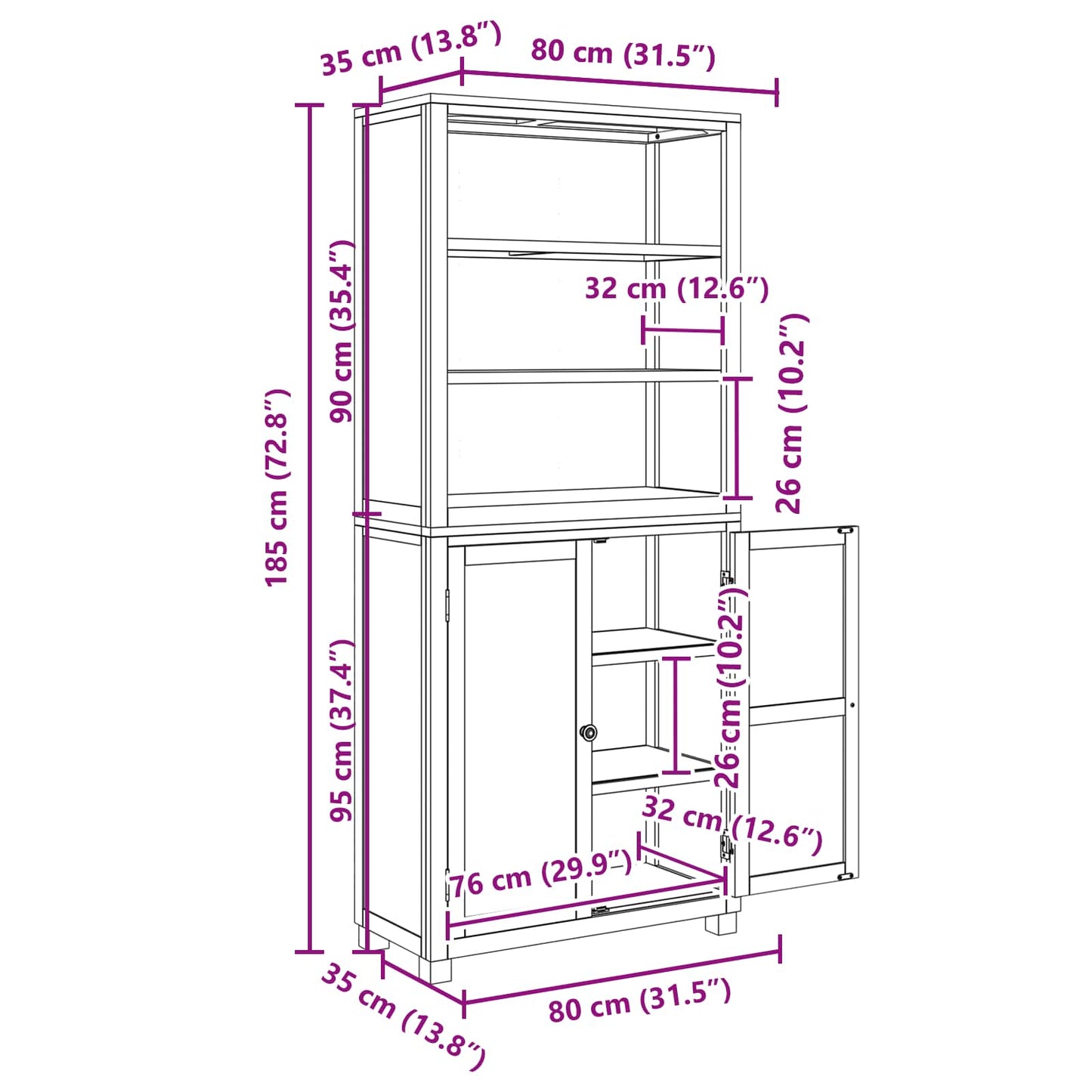 vidaXL Σετ Αποθηκευτικών Επίπλων με αποθήκευση Καφέ Επεξεργασμένο ξύλο