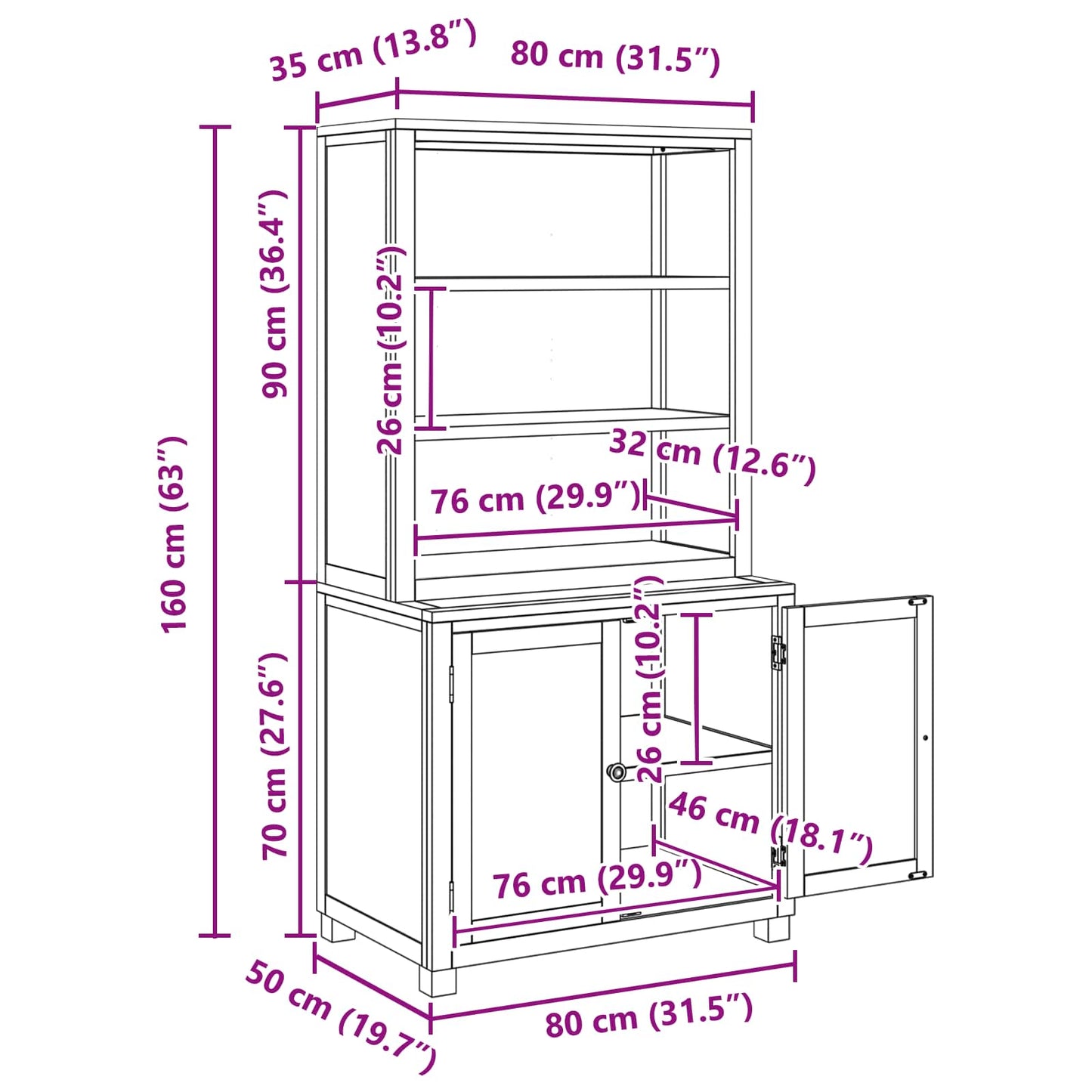 vidaXL Σετ Αποθηκευτικών Επίπλων με αποθήκευση Καφέ Επεξεργασμένο ξύλο
