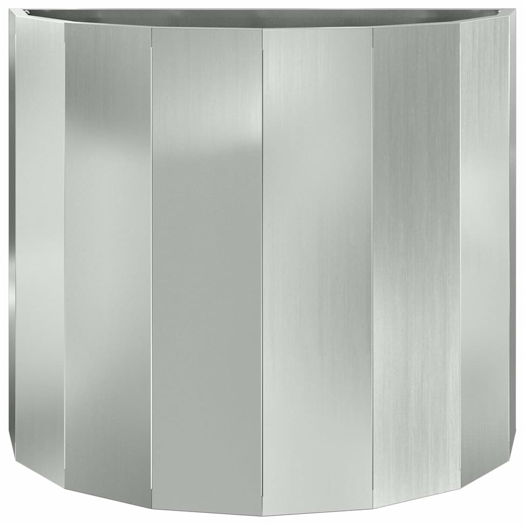 vidaXL Γλάστρα Ασημί 60 x 30 x 50 εκ. Επικαλυμμένος Χάλυβας