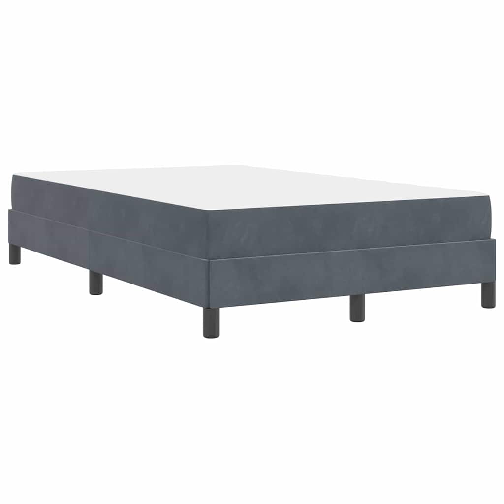 vidaXL Κρεβάτι box spring με στρώμα Σκούρο Γκρι 120 x 190 cm Βελούδο