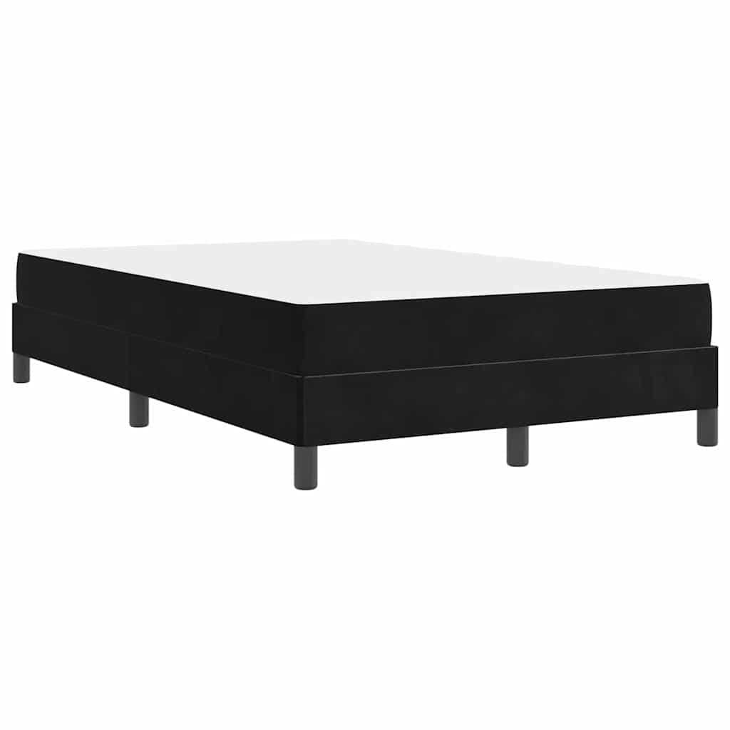 vidaXL Κρεβάτι box spring με στρώμα Μαύρο 120 x 190 cm Βελούδο