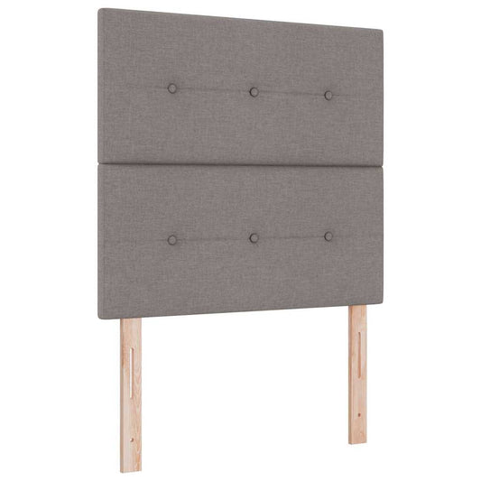 vidaXL Κρεβάτι με ελατήρια με κεφαλάρι Taupe 100 x 200 cm ύφασμα
