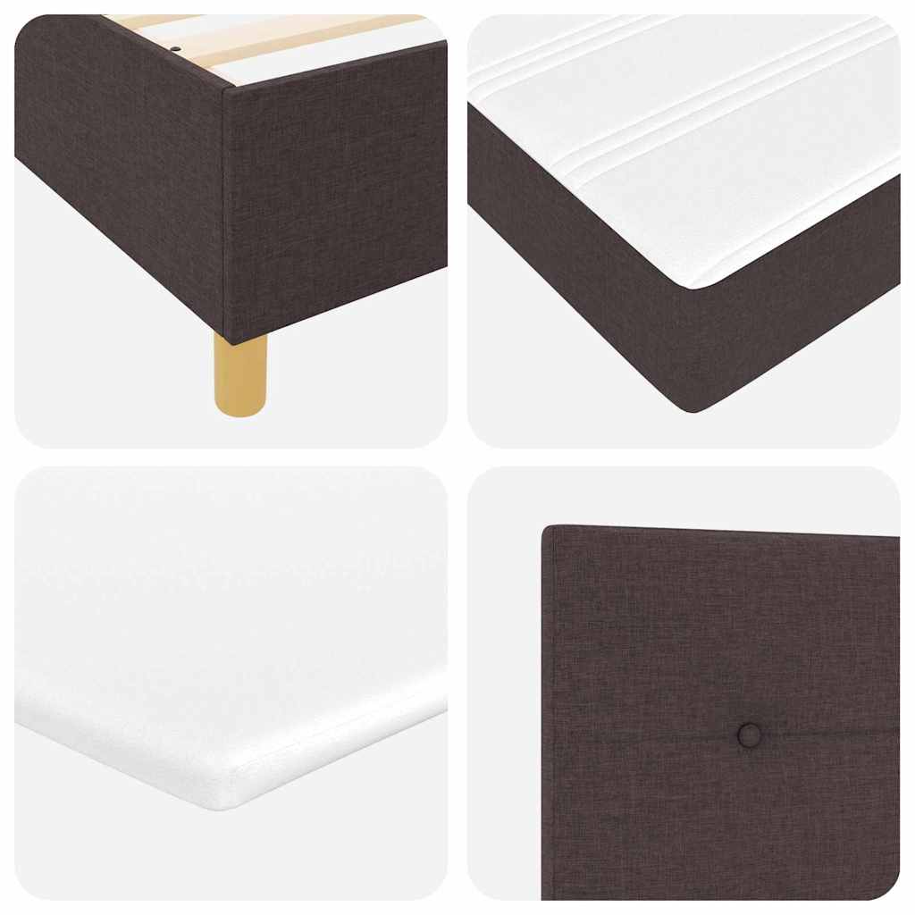 vidaXL Κρεβάτι με ελατήρια Σκούρο καφέ Σκούρο καφέ 200 x 120 εκατοστά