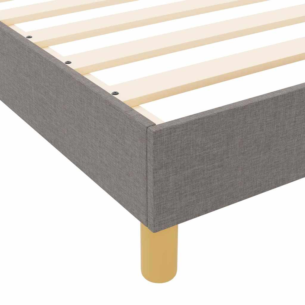vidaXL Σκελετός Κρεβατιού με κεφαλάρι Taupe 100 x 200 cm ύφασμα