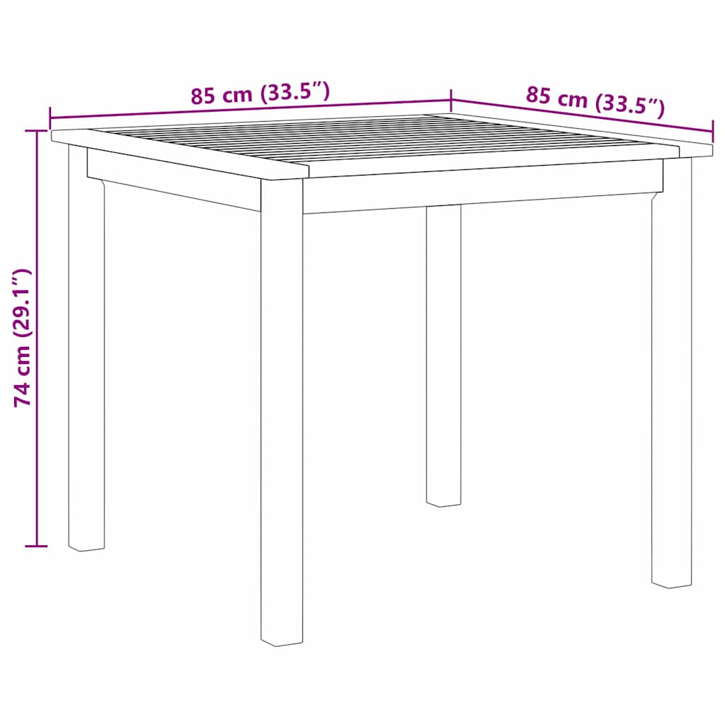 vidaXL Σετ Εξωτερικής Τραπεζαρίας 5 pcs Μπεζ 85 x 85 x 74 cm