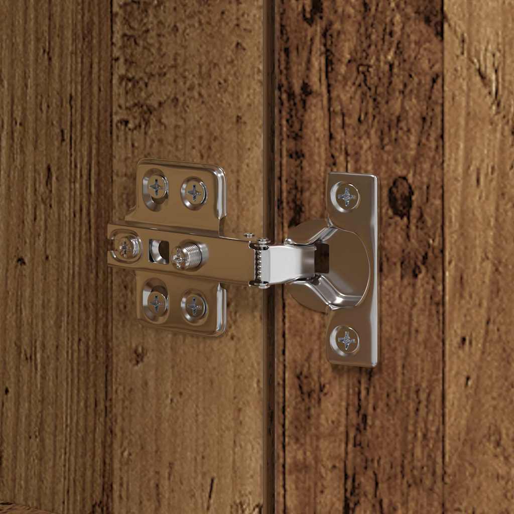 vidaXL Πλαϊνός πάγκος κουζίνας 2 pcs Παλιό ξύλο 60 x 50 x 180 εκ
