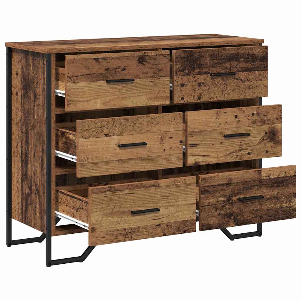 vidaXL Κουτί με Συρτάρια Παλιού Ξύλου 91x35.5x74.5 εκ Επεξεργασμένο Ξύλο