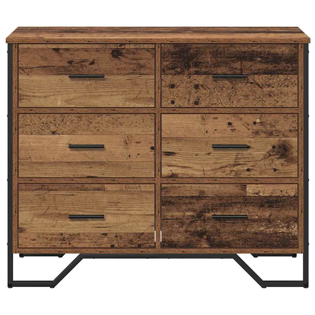 vidaXL Κουτί με Συρτάρια Παλιού Ξύλου 91x35.5x74.5 εκ Επεξεργασμένο Ξύλο