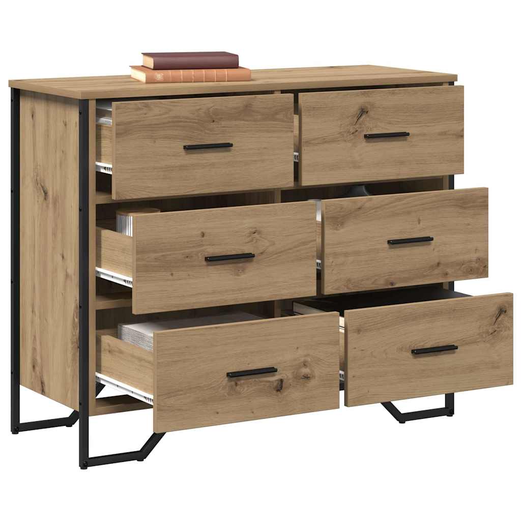vidaXL Κουτί με Συρτάρια Ξυλόπινα 91x35.5x74.5 εκ. Επεξεργασμένο Ξύλο