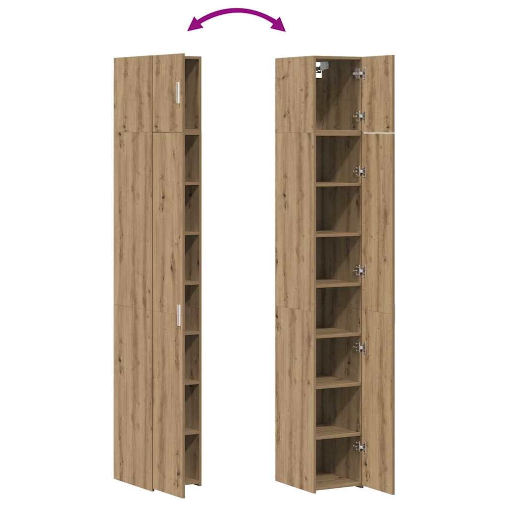 vidaXL Ντουλάπι αποθήκευσης 2 pcs Artisan Δρυς 30 x 42,5 x 225 εκ