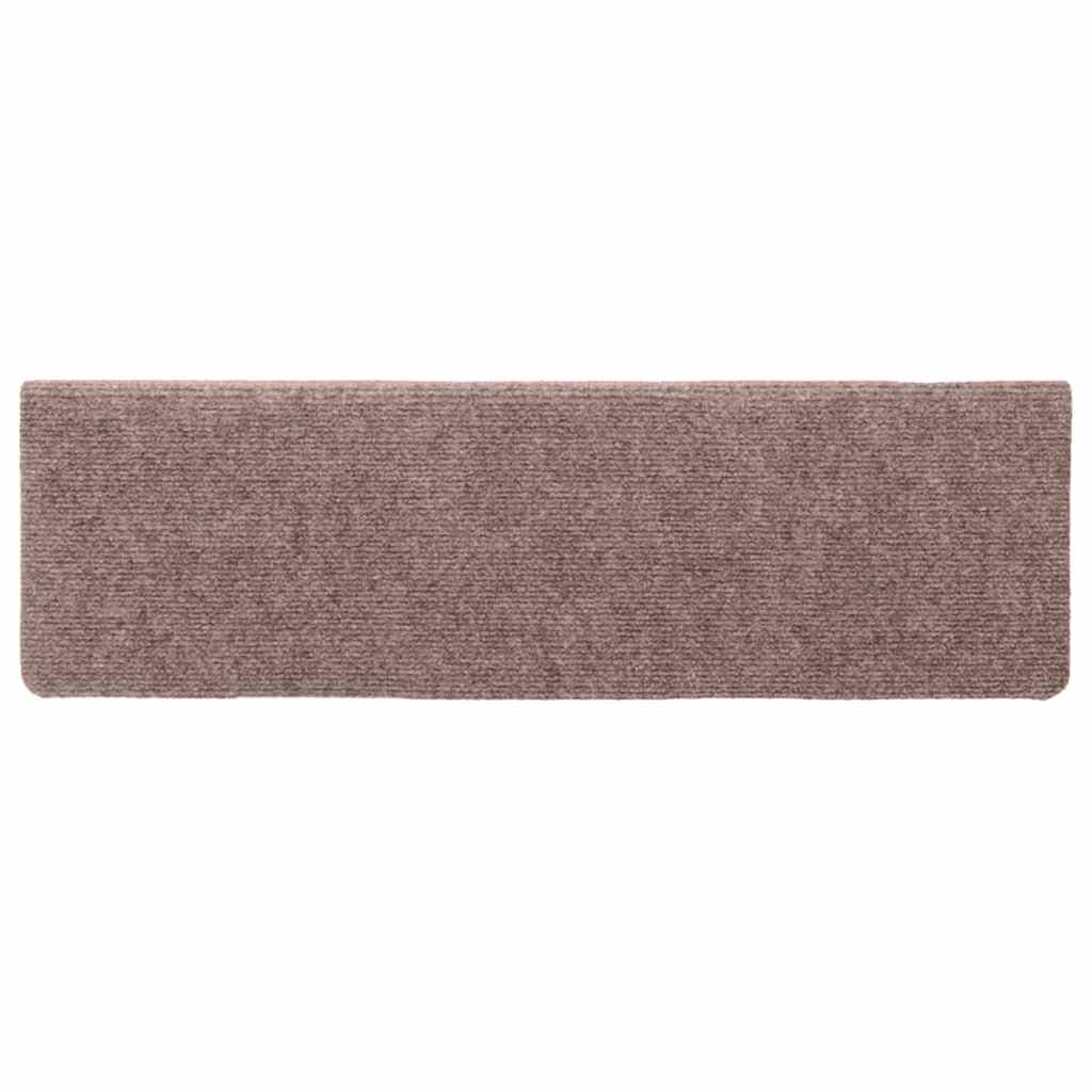 vidaXL Αυτοκόλλητα Πατάκια Σκαλιών 30 τεμ. 65x21x4 εκ. Κρεμ Ορθογώνια Άκρη