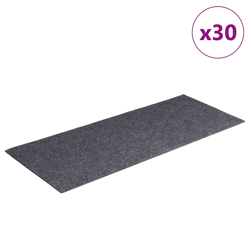 vidaXL Πατάκια για σκάλες Αυτοκόλλητα 30 τεμάχια 60x25 cm Ορθογώνια