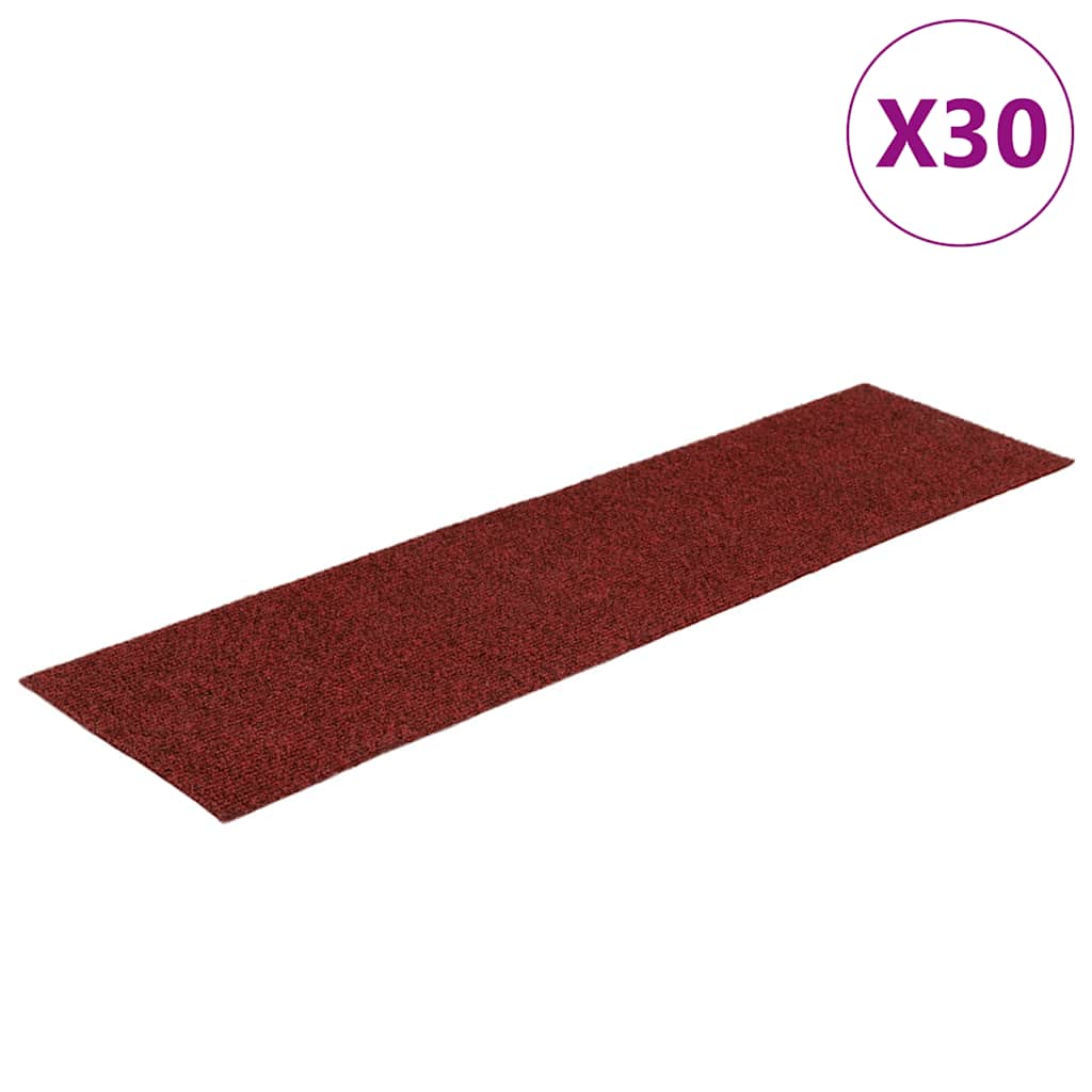 vidaXL Πατάκια για σκάλες Αυτοκόλλητα 30 τεμάχια 76x20 cm Ορθογώνια