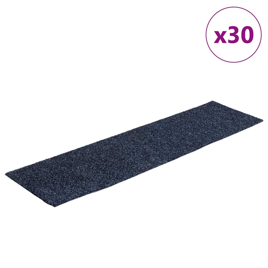 vidaXL Πατάκια για σκάλες Αυτοκόλλητα 30 τεμάχια 76x20 cm Ορθογώνια