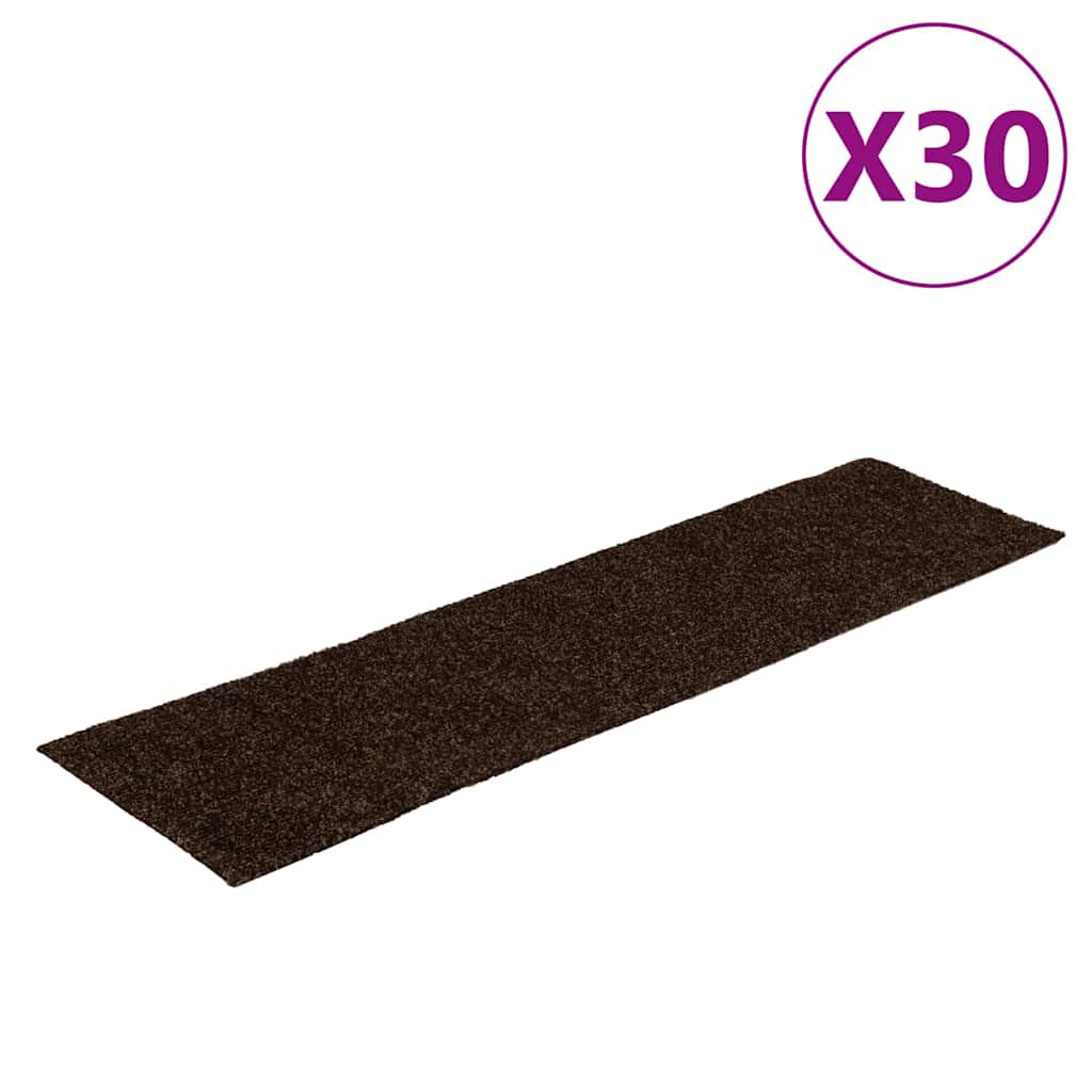 vidaXL Πατάκια για σκάλες Αυτοκόλλητα 30 τεμάχια 76x20 cm Ορθογώνια