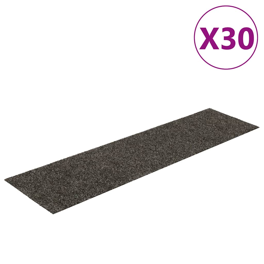 vidaXL Πατάκια για σκάλες Αυτοκόλλητα 30 τεμάχια 76x20 cm Ορθογώνια