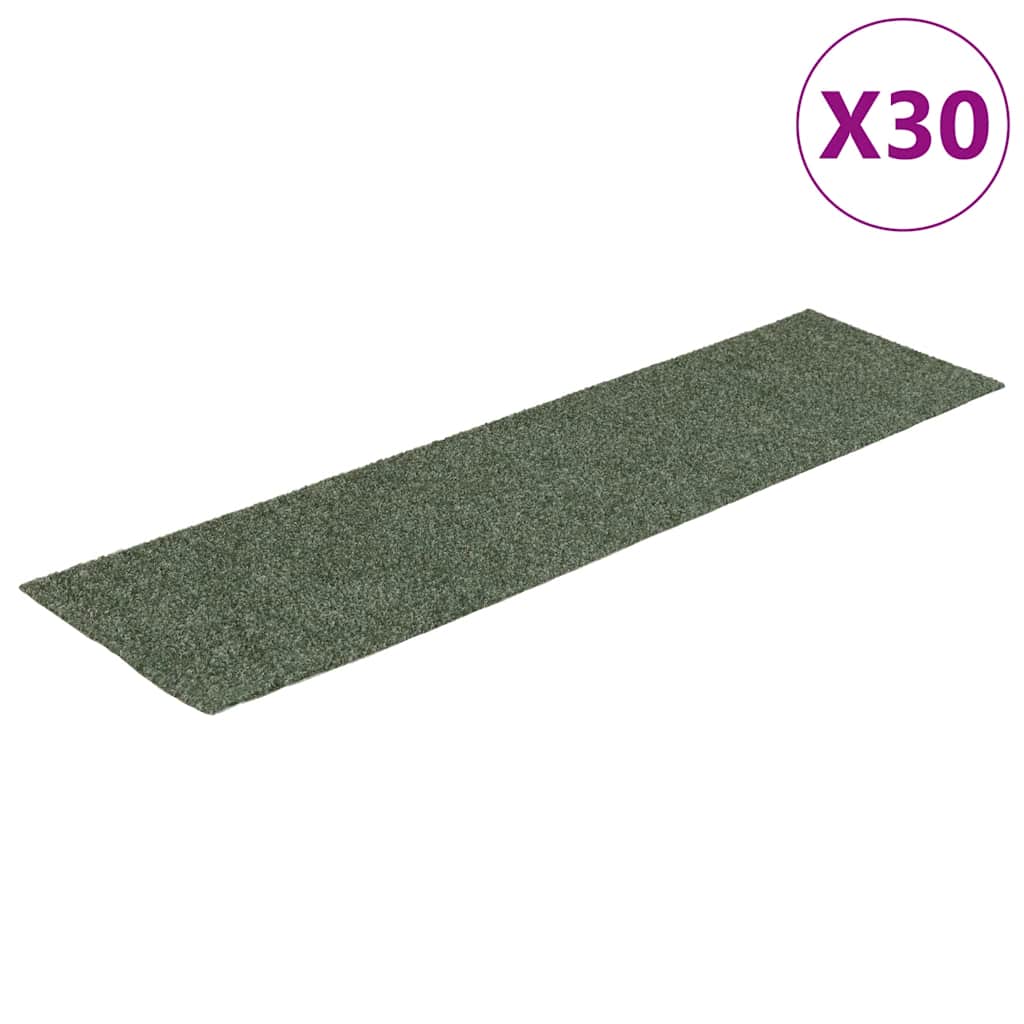vidaXL Αυτοκόλλητα Πατάκια Σκαλιών 30 τεμ. Πράσινα Ορθογώνια 76x20 εκ.