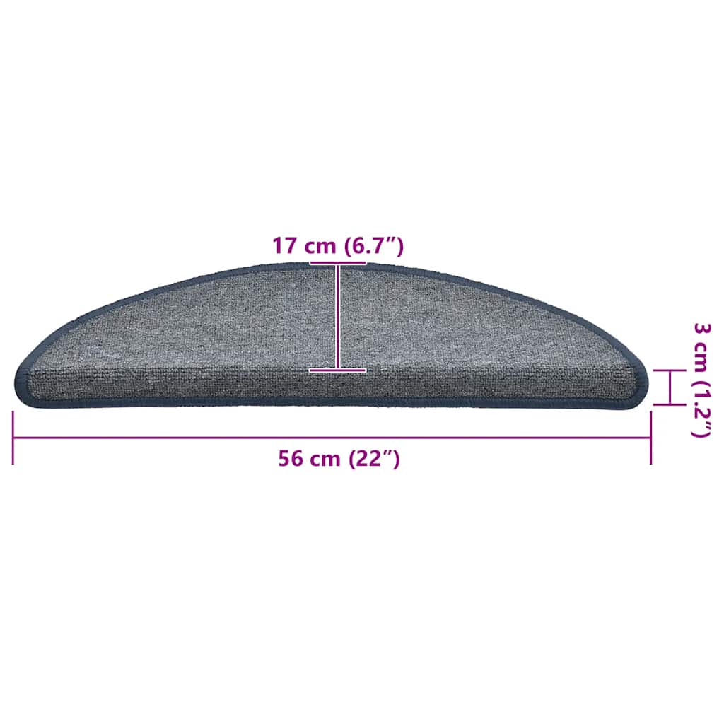 vidaXL Αυτοκόλλητα Ματ Σκαλοπατιών 30 τεμ. 56 x 17 x 3 cm Non-Slip