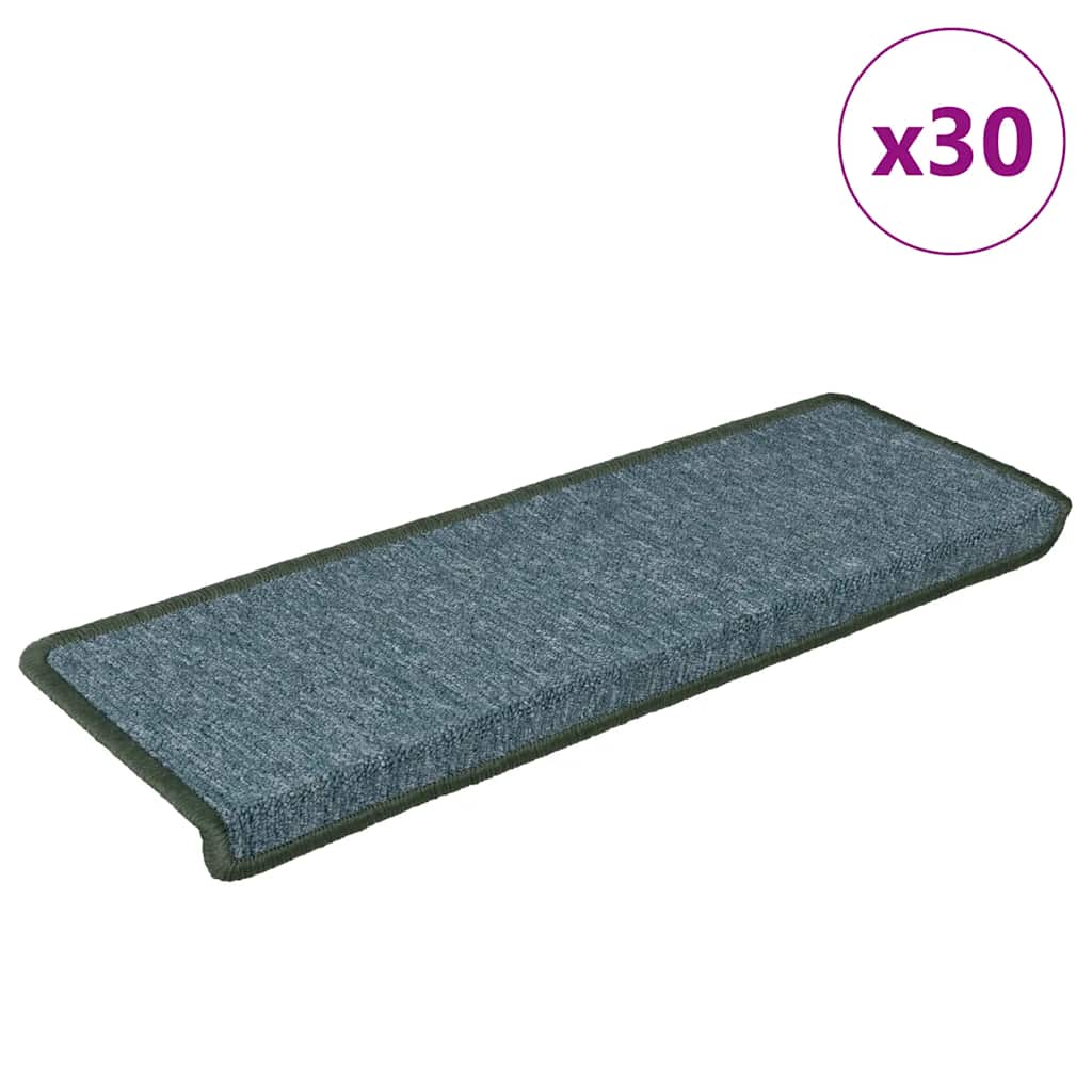 vidaXL Πατάκια Σκάλας 30 τεμ. Πράσινο 65 x 21 x 4 εκ.