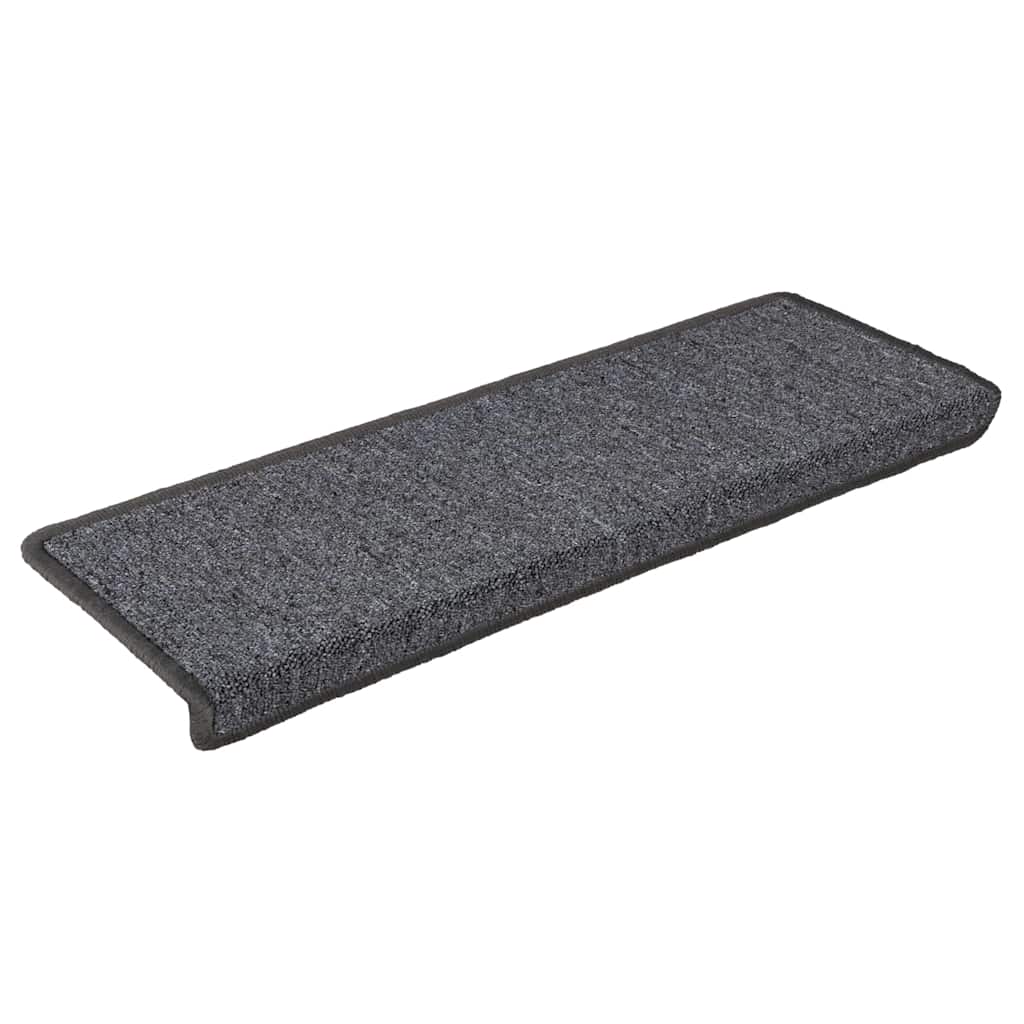 vidaXL Πατάκια Σκαλοπάτια 30 τεμ. Σκούρο Γκρι 65x21x4 εκ. με Ορθογώνια Άκρη
