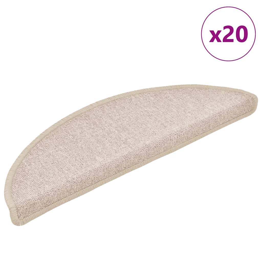 vidaXL Πατάκια Σκάλας 20 τεμ. Taupe 56x17x3 εκ.