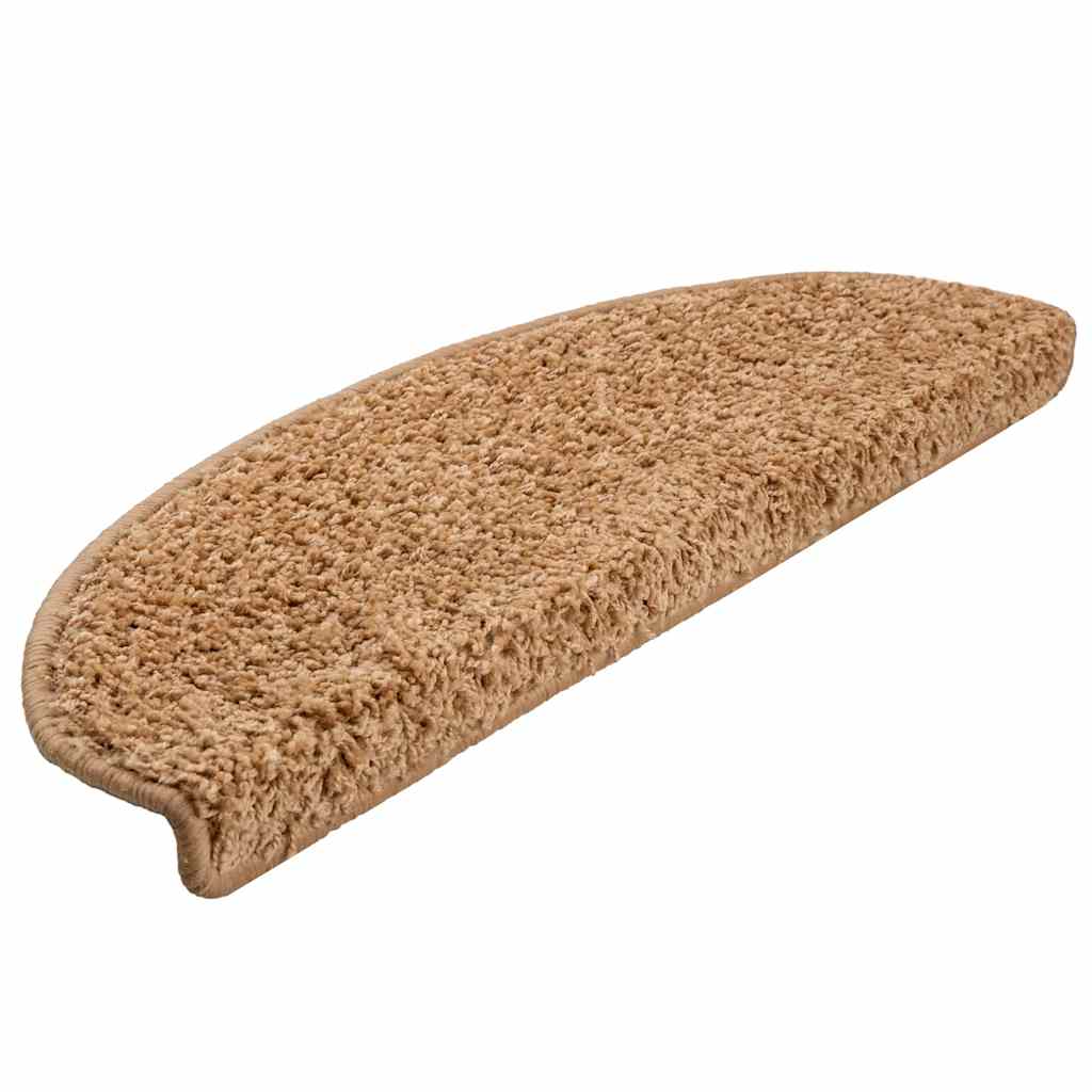 vidaXL Πατάκια για σκάλες 30 τεμ Μπεζ 65x21x4 cm
