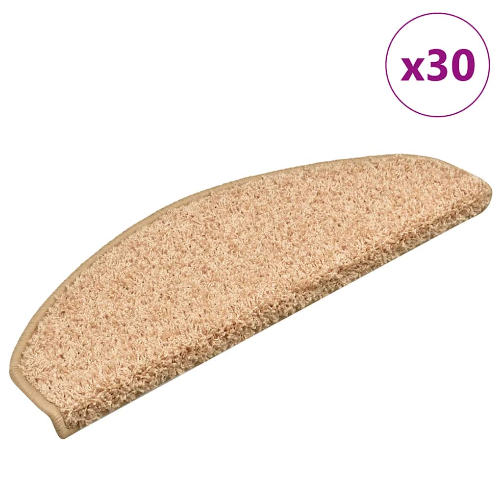vidaXL Πατάκια για σκάλες 30 τεμάχια Χρυσό 65x21x4 εκ.